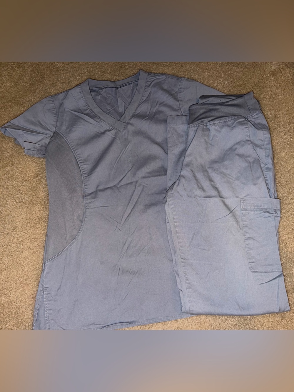 Women's Light Grey Scrub Set Uniform sz small